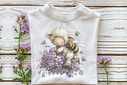 Whimsical Spring Sheep Clipart, an Illustration by OK Design (Thumbnail 6 of 6)