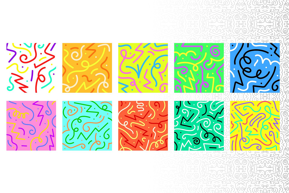 20 Squiggly Line Pattern Background, a Pattern Graphic by Pikgura (Photo 4 of 4)