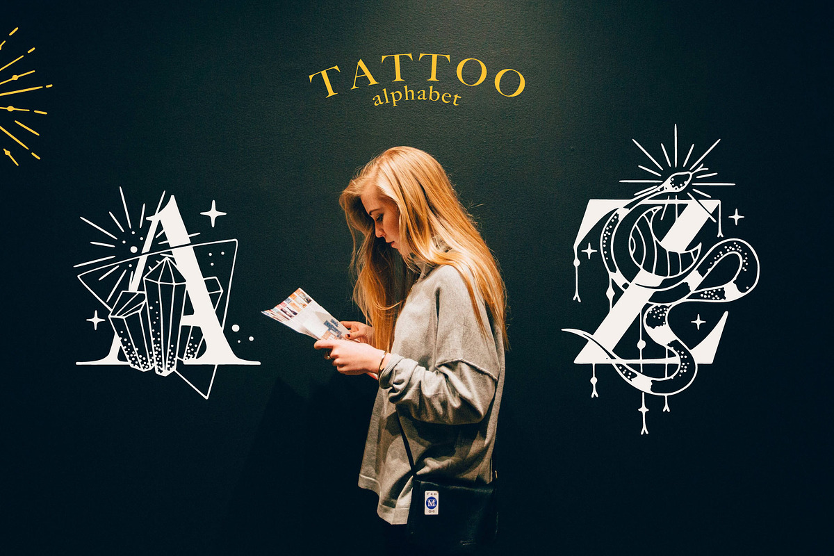 Astrology Initials Font, a Serif Font by kaer_shop (Photo 7 of 10)