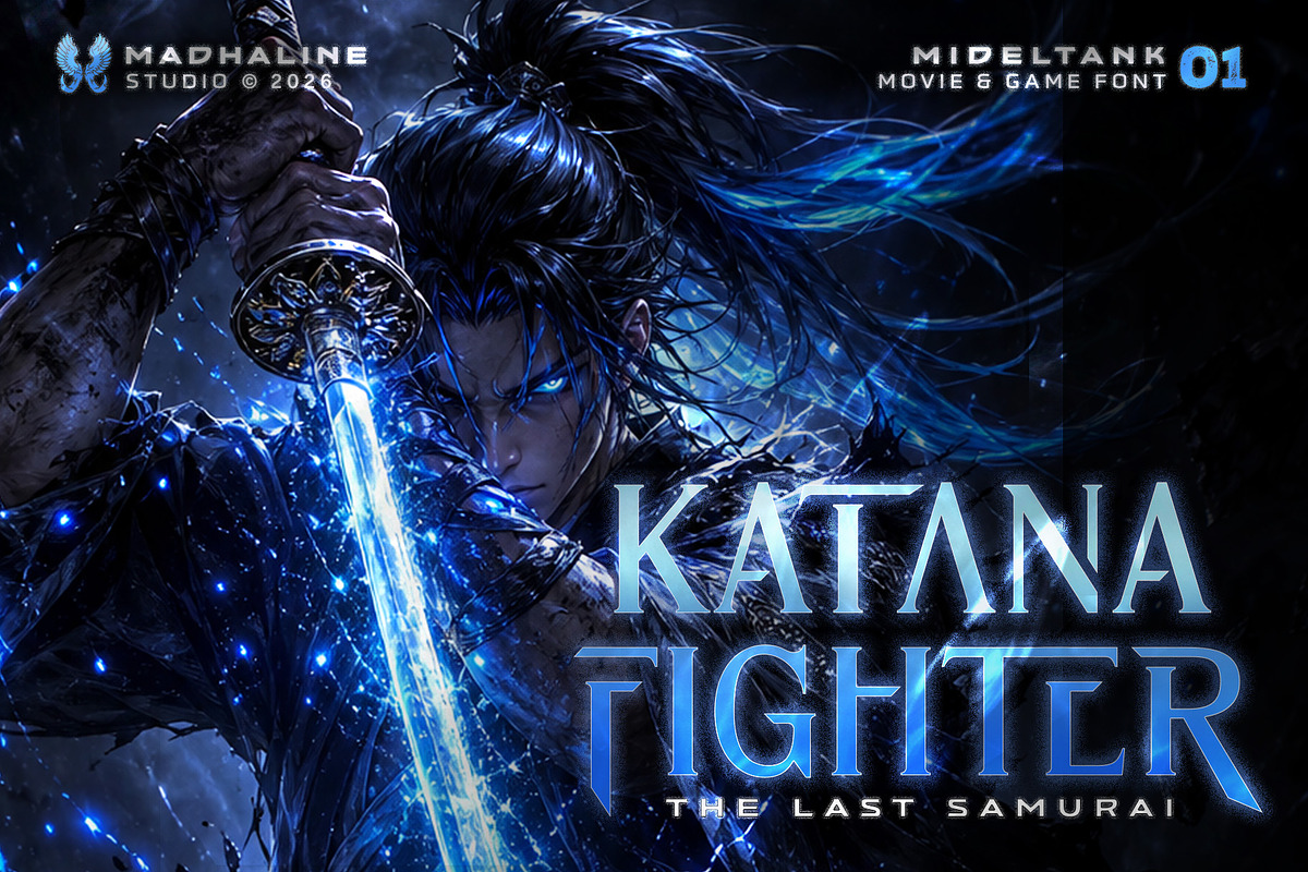 MIDELTANK | Movie & Game Font, a Blackletter Font by Madhaline Studio (Photo 4 of 14)