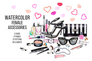 Big set of female accessories, an Object Illustration by Lina's store (Thumbnail 1 of 9)