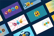 Emoji day background set, a Decorative Illustration by foxndeer (Thumbnail 3 of 4)