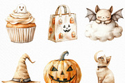 Watercolor Cute Beige Halloween Clip, an Illustration by Craft Nest (Thumbnail 2 of 6)