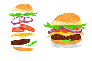 Burger Vector Illustration