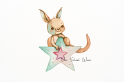 Kangaroo with Star Watercolor, an Animal Illustration by New-School-Wave (Thumbnail 2 of 5)