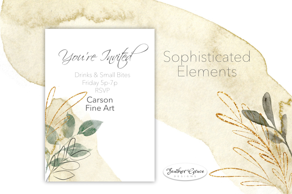 Watercolor Leaves & Washes, an Illustration by Feather Grace Designs (Photo 3 of 11)