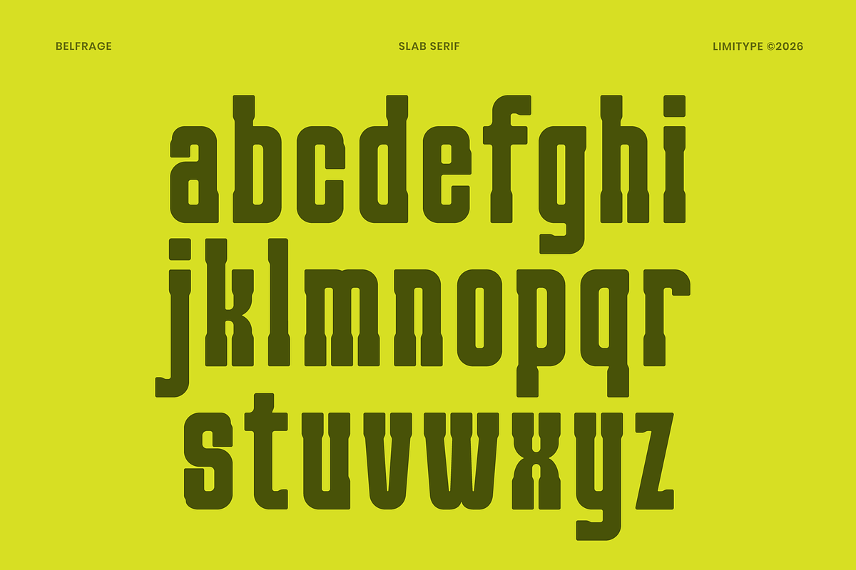 Belfrage - Slab Serif Font, a Slab Serif Font by limitype (Photo 7 of 10)