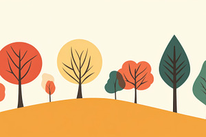 Colorful autumn landscape with trees, a Photo by Beautiful things
