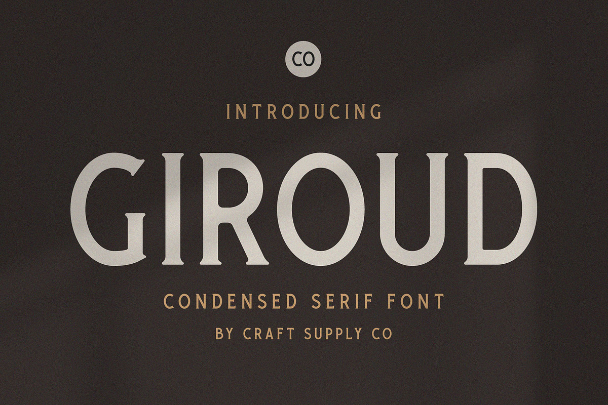Giroud - Condensed Serif Font