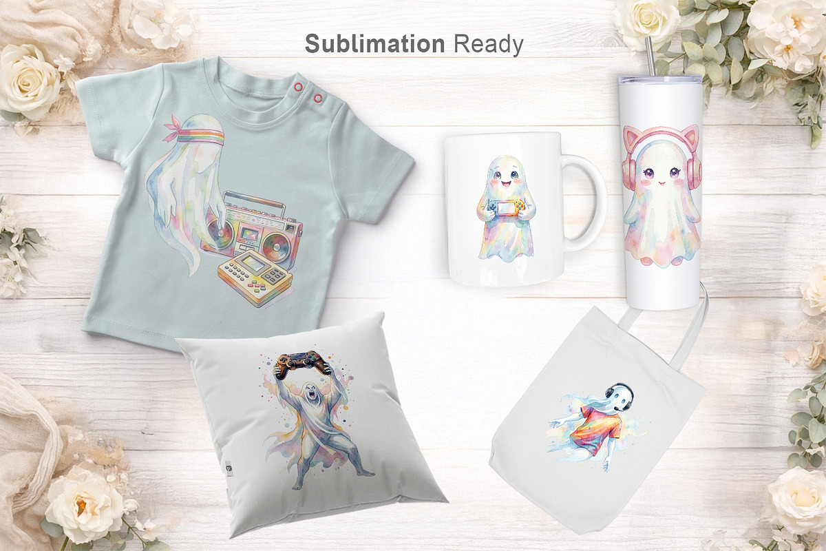Gamer Ghost Sublimation Bundle, an Illustration by Artnoy (Photo 5 of 8)