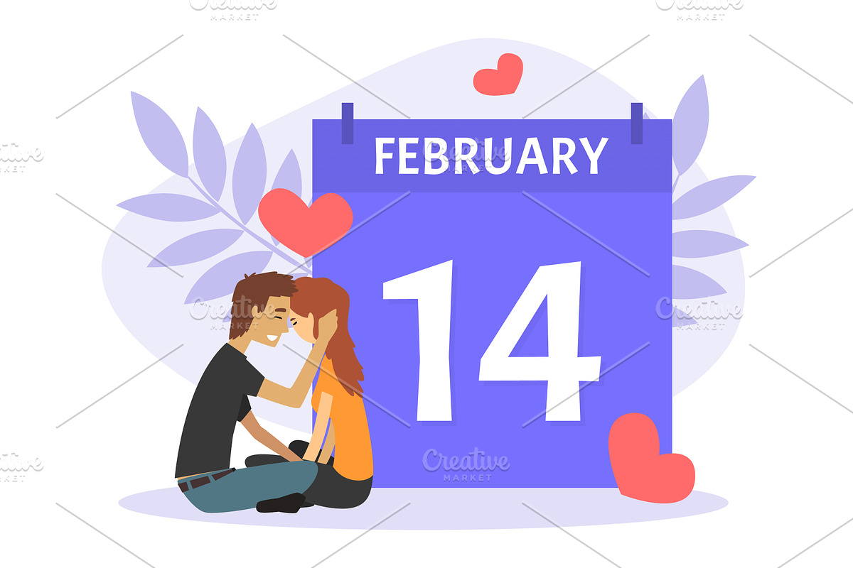 Loving Couple of Man and Woman, a Person Illustration by TopVectors