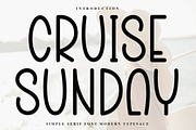 Cruise Sunday, a Font by InermediaSTUDIO (Thumbnail 1 of 8)