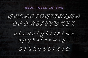 Neon Sign Font Collection