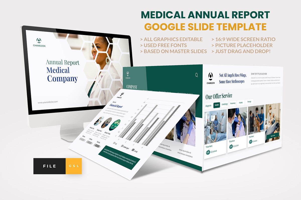 Medical Annual Report Google Slide, a Presentation Template by Art StoreID (Photo 2 of 5)