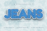 Jeans Textile - Editable Text Effect, a Layer Style Add-On by rwgusev (Thumbnail 1 of 5)