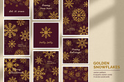 Christmas cards with snow flakes set, a Decorative Illustration by Good Studio (Thumbnail 1 of 14)