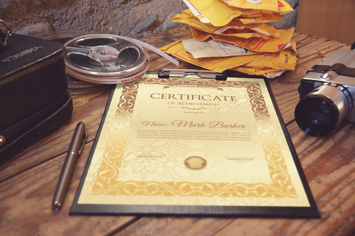 Certificate Word | PSD | AI, a Stationery Template by Curve Design (Photo 3 of 3)
