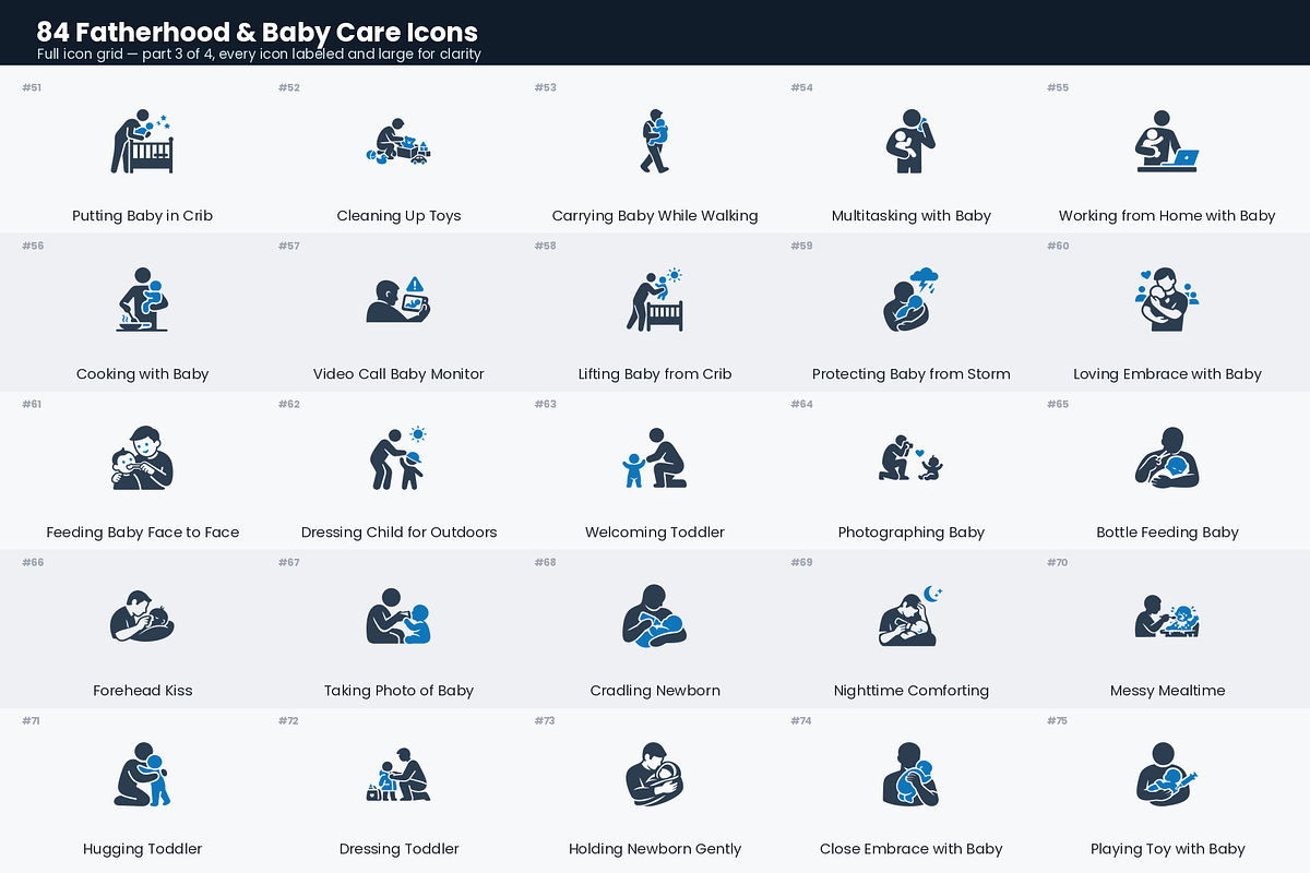 Fatherhood & Baby Care Icons, a Solid Icon by Symbolic Language (Photo 4 of 6)