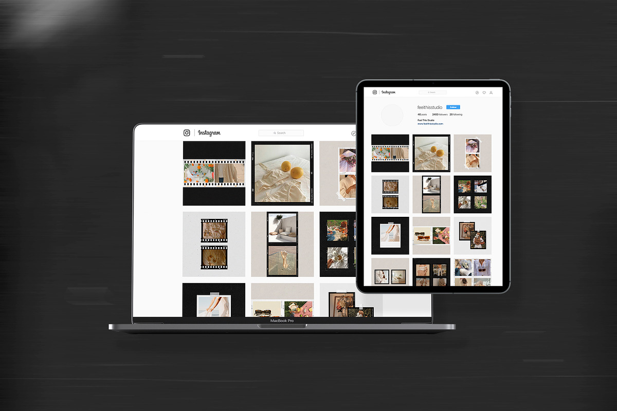 200 Film Frames & Instant Templates, a Social Media Template by Feel This (Photo 2 of 32)
