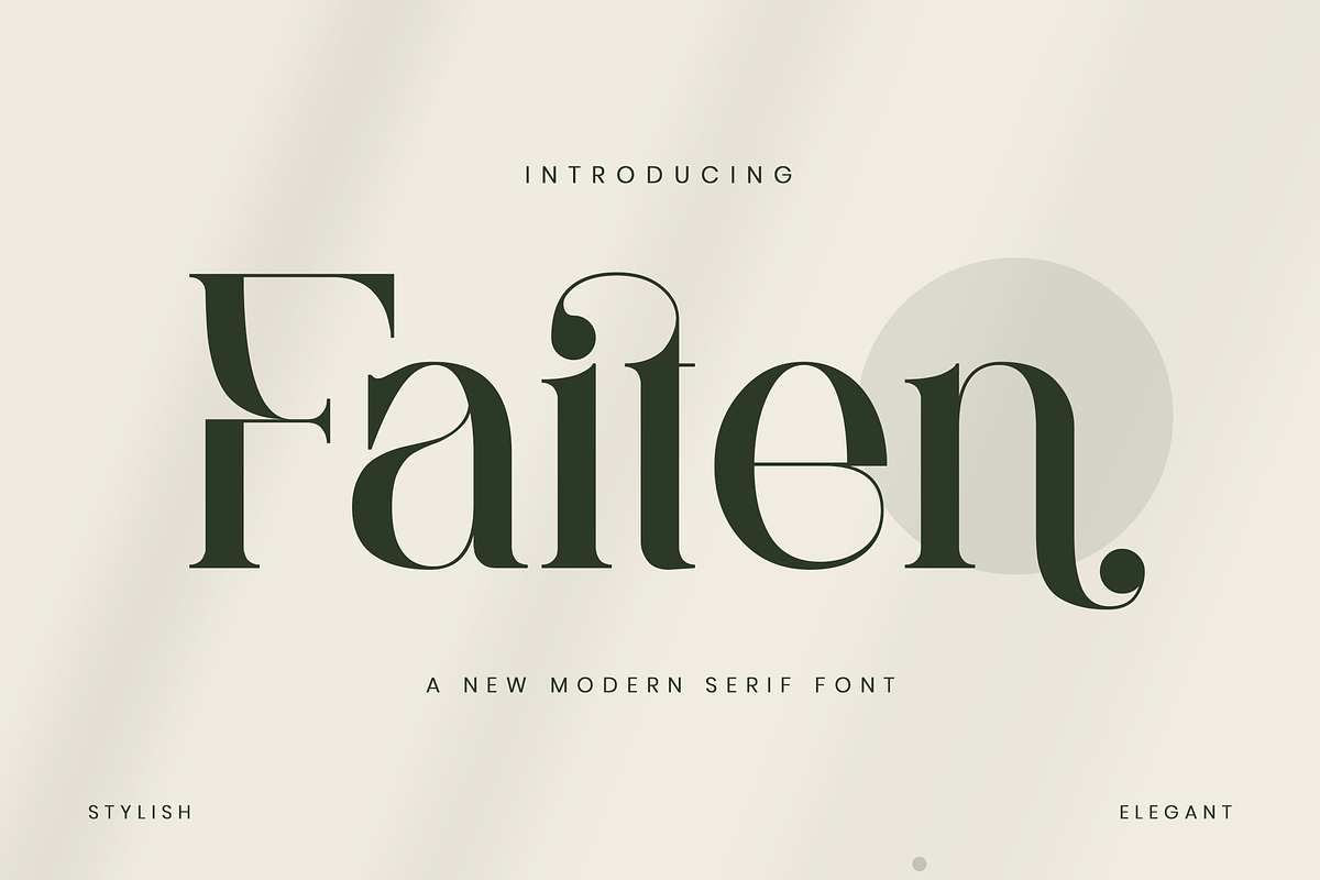 Faiten - Modern Serif Font, a Serif Font by Aqeel_Art (Photo 1 of 12)