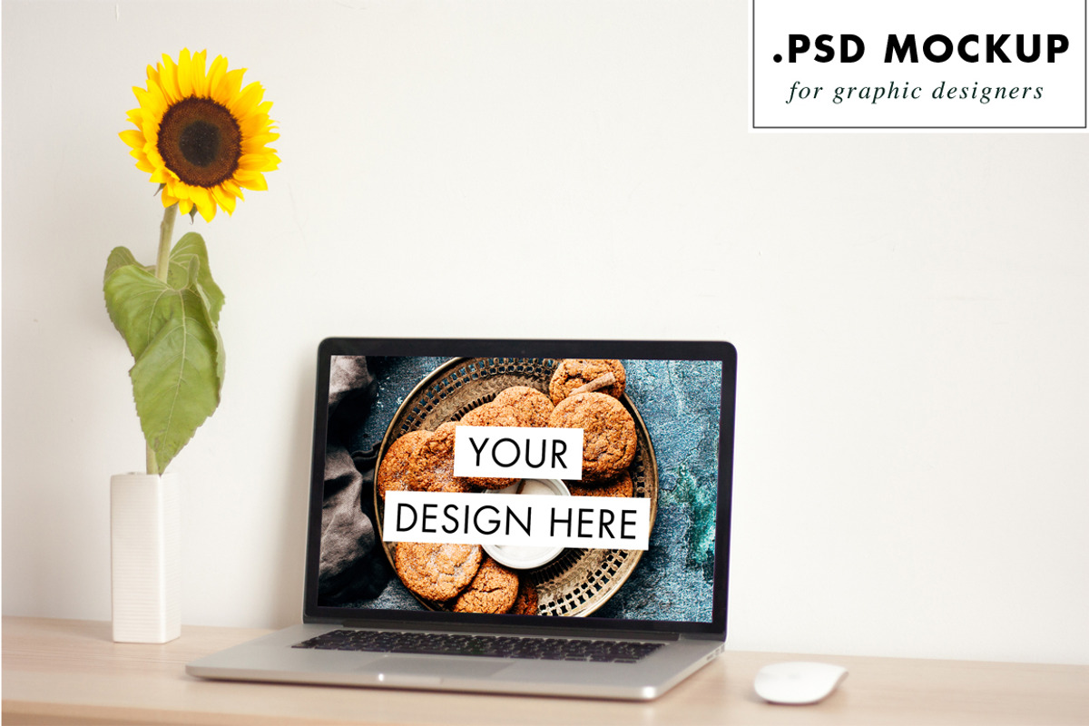 Feminine design studio laptop mockup, a Mac Mockup by Travelling Mockups
