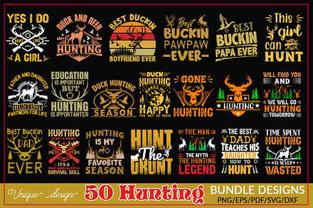 Hunting SVG T shirt Design Bundle
