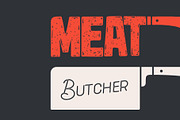Butcher Knife. Butchery symbol, a Food Illustration by Foxys Graphic (Thumbnail 3 of 3)