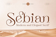 SALE Sebian - Elegant Serif Font, a Serif Font by Kulokale (Thumbnail 1 of 12)