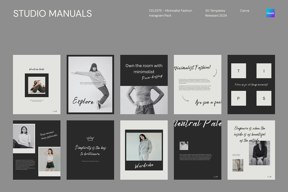 CELESTE – Minimalist Fashion IG Post, a Social Media Template by Studio Manuals (Photo 3 of 8)