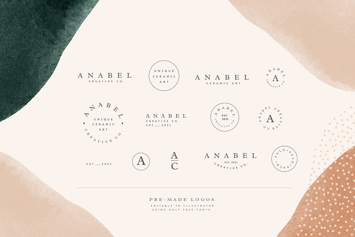 Earthy Abstract Shapes + Logos, a Texture Graphic by Basia Stryjecka (Photo 16 of 20)