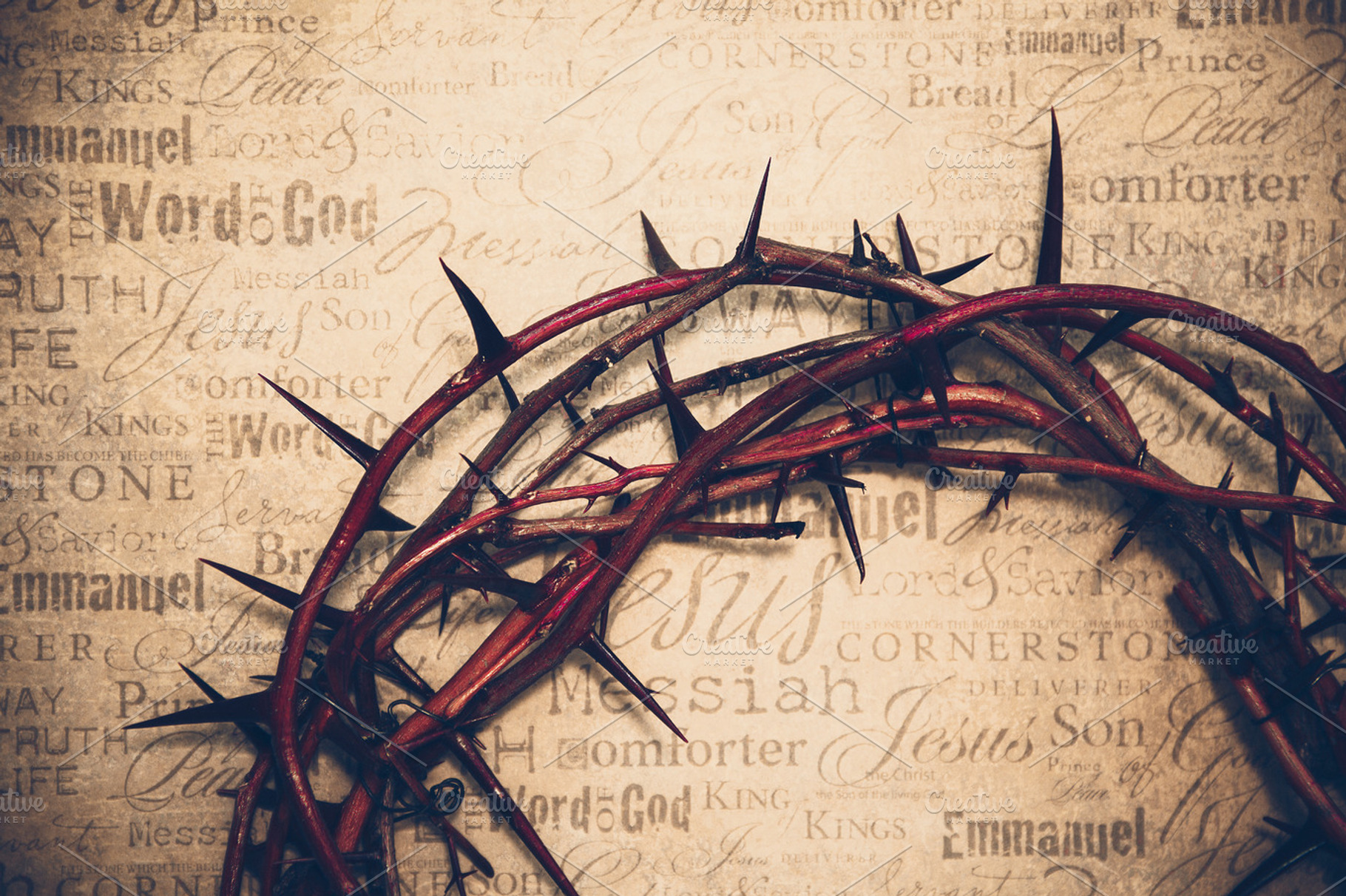 Crown of Thorns with Jesus names, a Photo by Javier Art Photography