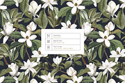 Mongnyeon, Luxury Magnolia Print!, a Pattern Graphic by Pink Linen (Thumbnail 2 of 10)
