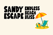 Summer Dreamer Typeface, a Sans Serif Font by Seemly Fonts (Thumbnail 2 of 6)