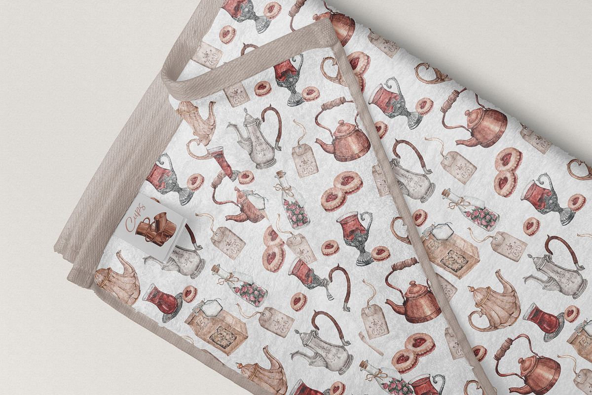 Tea Charm Watercolor collection, a Food Illustration by CrystalinaShop (Photo 5 of 5)