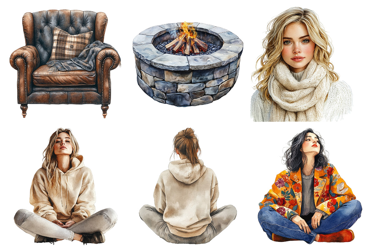 Winter Chalet Clipart Bundle, an Illustration by Daily.Designs (Photo 3 of 5)