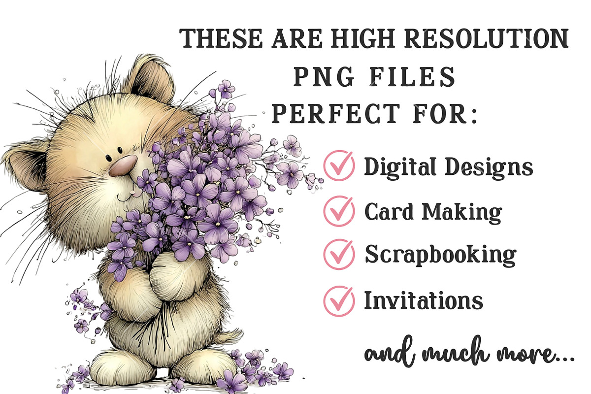Whimsical Purple Spring Clipart, an Illustration by OK Design (Photo 4 of 6)