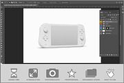 Handheld Gaming Console PSD, an Android Mockup by Bruno's Shop (Thumbnail 2 of 3)