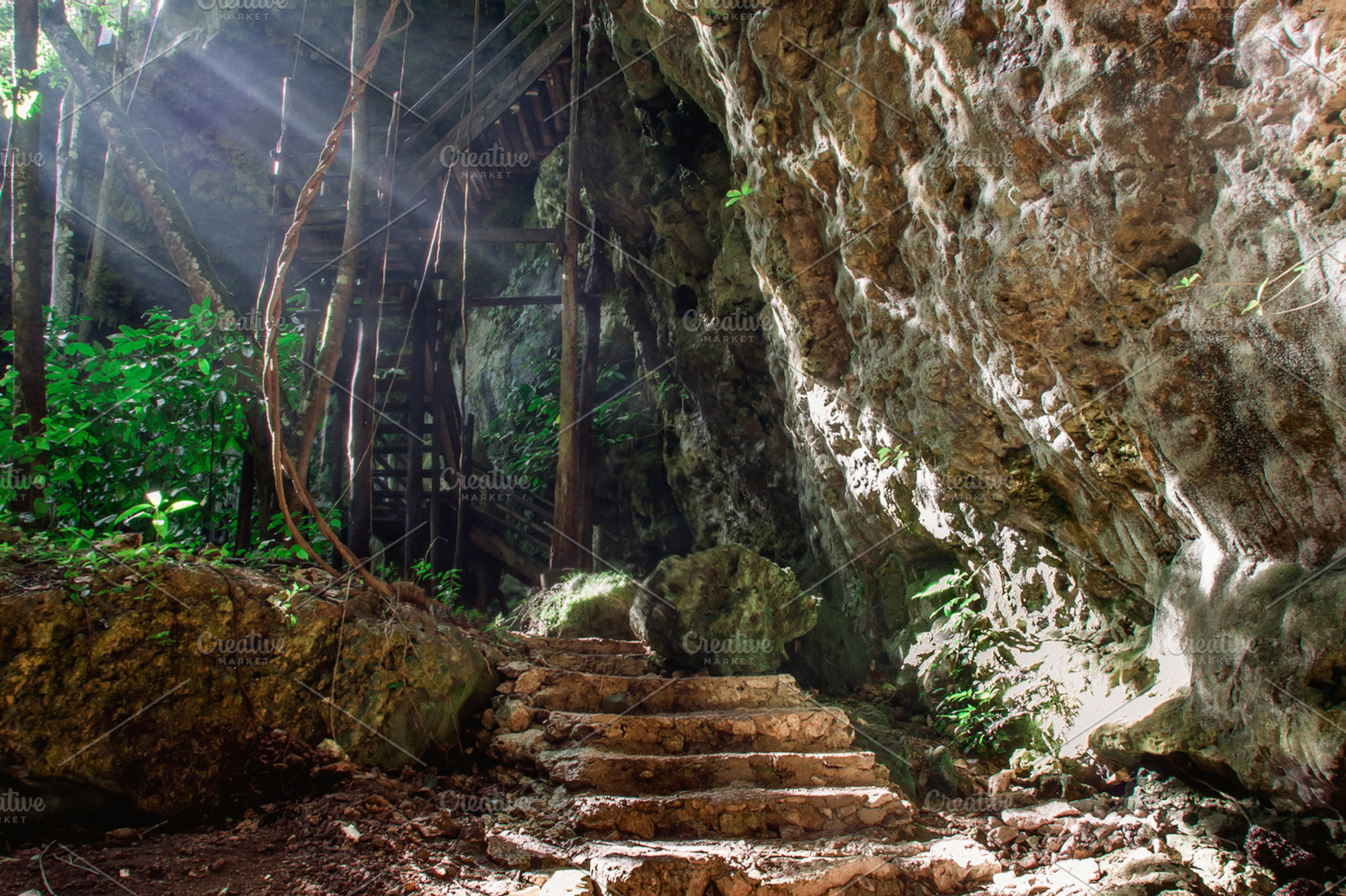 sunbeams in a cave, a Nature Photo by art.podolski