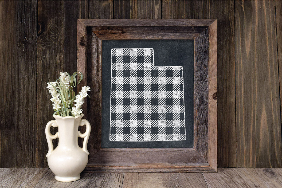50 States SVG Bundle - Buffalo Plaid, an Illustration by OldMarket Designs (Photo 12 of 12)