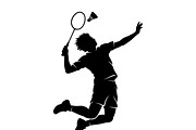 60 Badminton Player Smash Silhouette, a Person Illustration by Amazin_art (Thumbnail 26 of 37)