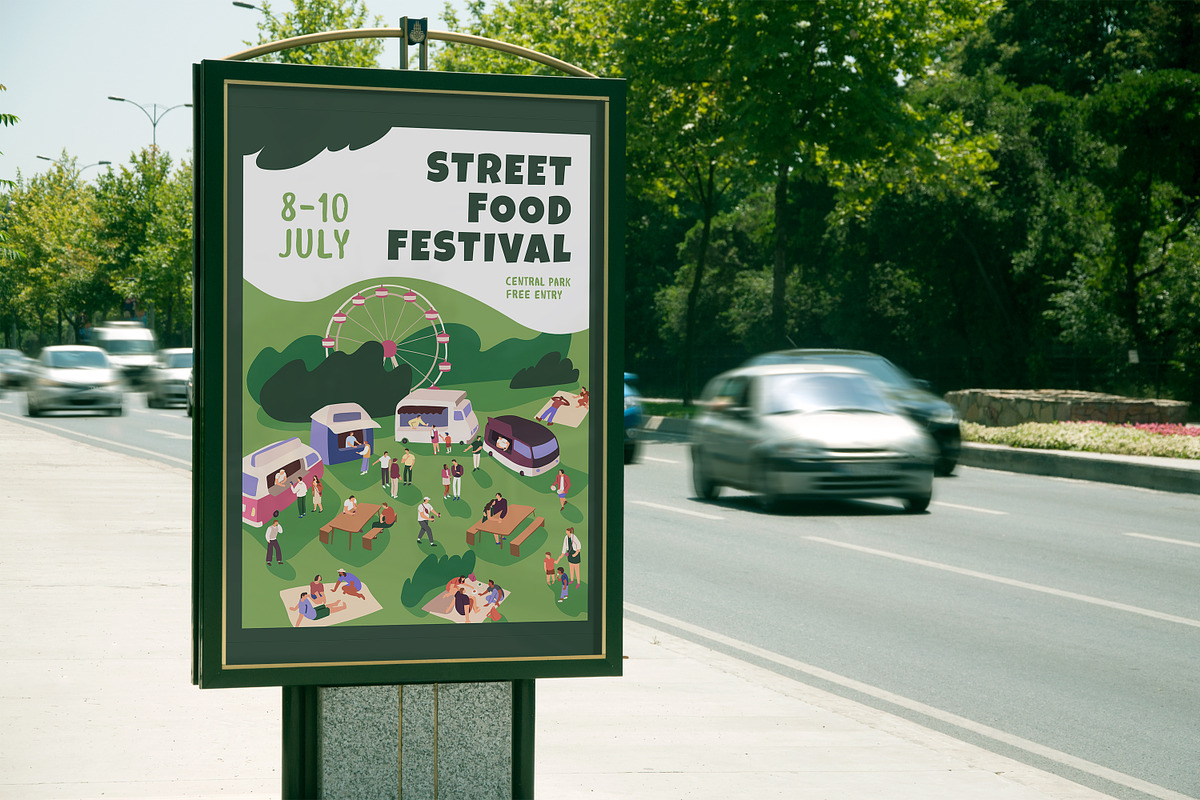 Open-air fest posters + banners set, a Background Graphic by PaperTrident (Photo 5 of 9)