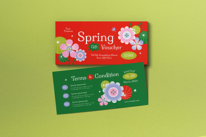 Colorful Gradient Spring Voucher