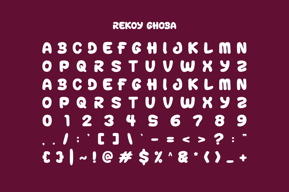 Rekoy Ghoba - Round Font, a Sans Serif Font by Iqsiart Studio (Photo 4 of 7)