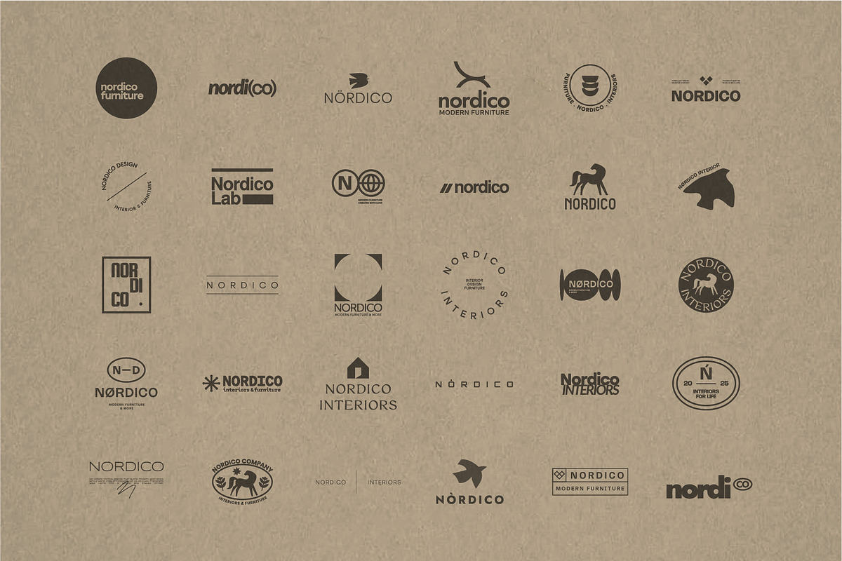 Scandinavian Logo Kit - AI, EPS, PSD, a Branding & Logo Template by Orca Design (Photo 2 of 16)
