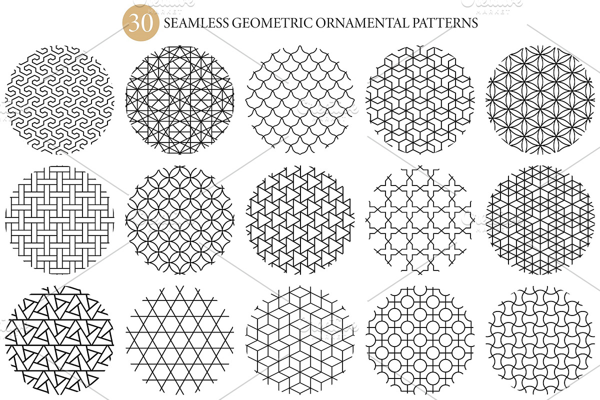 Bundle seamless ornamental patterns, a Pattern Graphic by ExpressShop (Photo 1 of 6)