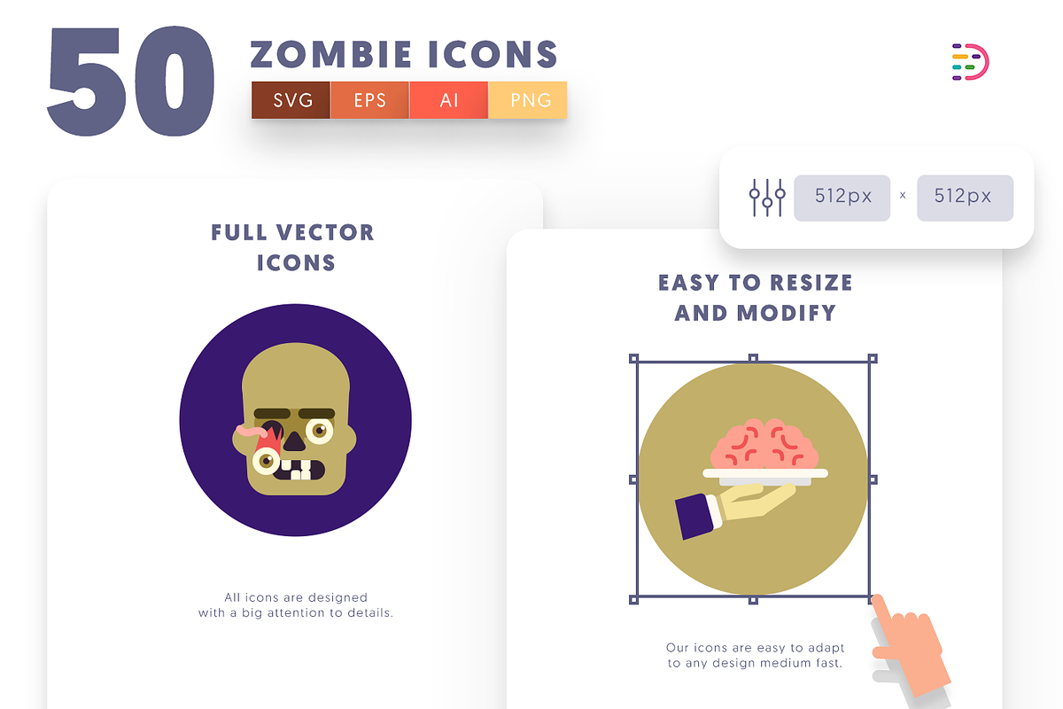 Halloween Zombie Icons | Download SVG, PNG, EPS Icons