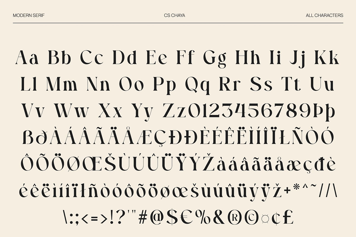 CS Chaya – Modern Serif Font, a Serif Font by Craft Supply Co. (Photo 8 of 8)