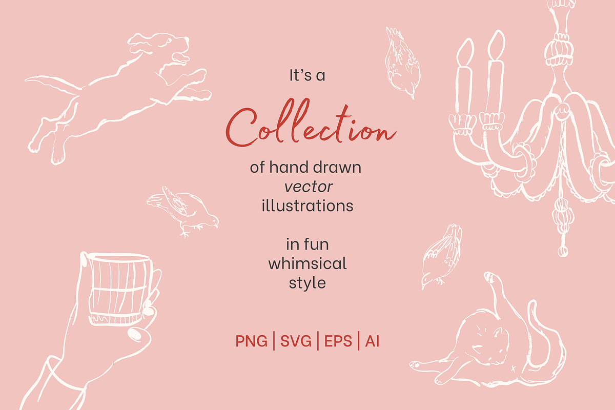 Whimsical Pencil Doodles Clipart, an Object Graphic by Walrus Darya (Photo 2 of 11)