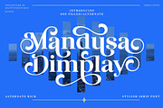 Mandusa dimplay, a Serif Font by Mantype Studio (Thumbnail 1 of 15)
