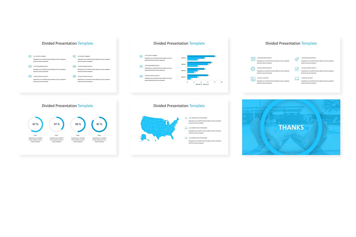 Divided - Powerpoint Template, a Presentation Template by AQR Studio